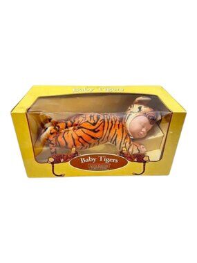 Vintage Doll Anne Geddes Sleeping  Baby Tiger 16 inch Boxed Vintage New‎